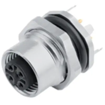 Panel socket, M12, 4 pole, straight, 1467770000 - 1