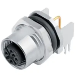 Panel socket, M12, 5 pole, angled, 1467830000