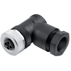 Jack, M12, 4 pole, screw connection, angled, 1467890000