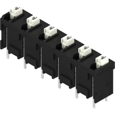 PCB terminal, 6 pole, pitch 7.62 mm, straight, black, 1826250000 - 1