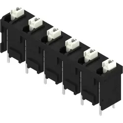 PCB terminal, 6 pole, pitch 7.62 mm, straight, black, 1826250000