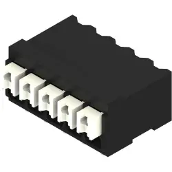 PCB terminal, 5 pole, pitch 3.5 mm, AWG 28-14, 12 A, spring-clamp connection, black, 1473520000