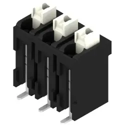 PCB terminal, 3 pole, pitch 5 mm, AWG 28-14, 12 A, spring-clamp connection, black, 1473580000