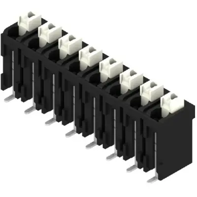 PCB terminal, 8 pole, pitch 5 mm, AWG 28-14, 12 A, spring-clamp connection, black, 1473680000 - 1