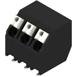 PCB terminal, 3 pole, pitch 5 mm, AWG 28-14, 12 A, spring-clamp connection, black, 1473700000