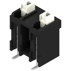 PCB terminal, 2 pole, pitch 7.5 mm, AWG 28-14, 12 A, spring-clamp connection, black, 1473840000