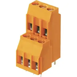 PCB terminal, 6 pole, pitch 5 mm, angled, orange, 1934320000