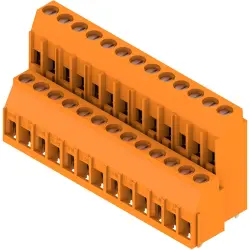 PCB terminal, 26 pole, pitch 5.08 mm, angled, orange, 1977570000