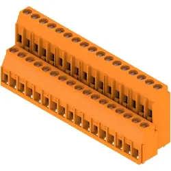 PCB terminal, 34 pole, pitch 5.08 mm, angled, orange, 1977610000