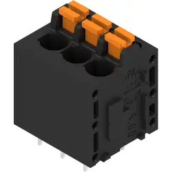 PCB terminal, 3 pole, pitch 5 mm, straight, black, 1425040000