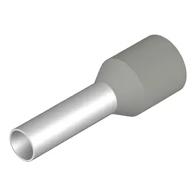 Insulated wire end ferrule, 2.5 mm², 16 mm/10 mm long, gray, 1476120000 - 1