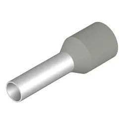 Insulated wire end ferrule, 2.5 mm², 16 mm/10 mm long, gray, 1476120000