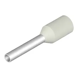 Insulated wire end ferrule, 0.75 mm², 14 mm/8 mm long, white, 1476240000