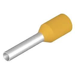 Insulated wire end ferrule, 1.0 mm², 14 mm/8 mm long, yellow, 1476250000