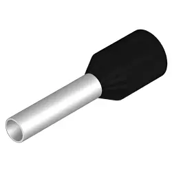 Insulated wire end ferrule, 1.5 mm², 14 mm/8 mm long, DIN 46228-4, black, 1476330000