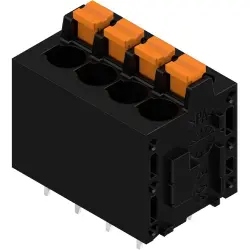 PCB terminal, 4 pole, pitch 5.08 mm, straight, black, 1426080000