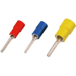 Insulated pin cable lug, 0.5-1.0 mm², 4 mm, red, 1491380000