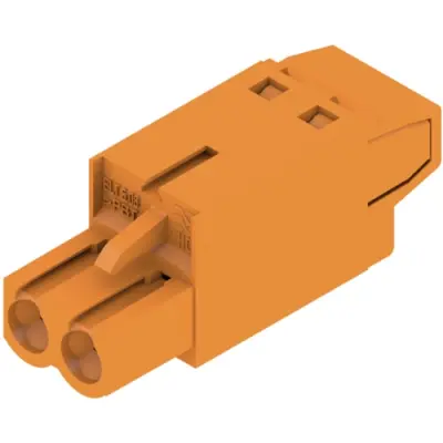 Pin header, 2 pole, pitch 5.08 mm, straight, orange, 1499560000 - 1