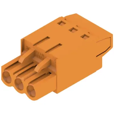 Pin header, 3 pole, pitch 5.08 mm, straight, orange, 1499660000 - 1