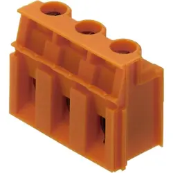PCB terminal, 3 pole, pitch 7.62 mm, angled, black, 1697210000