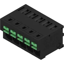 PCB terminal, 5 pole, pitch 5 mm, angled, black, 2913630000