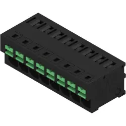 PCB terminal, 8 pole, pitch 5 mm, angled, black, 2913660000
