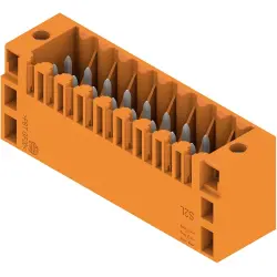 Pin header, 8 pole, pitch 3.5 mm, straight, orange, 2797300000