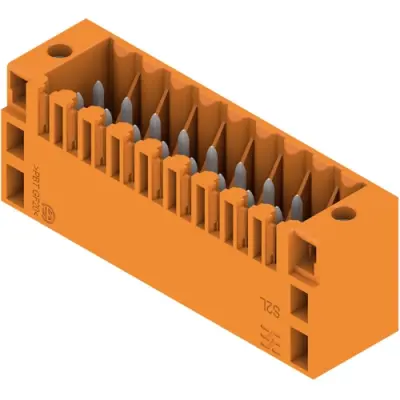 Pin header, 8 pole, pitch 3.5 mm, straight, orange, 2797300000 - 1