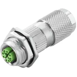Jack, M12, 8 pole, solder connection, straight, 1516340000