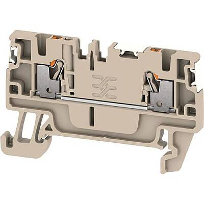 Through terminal block, push-in connection, 1.5 mm², 17.5 A, 6 kV, dark beige, 2674590000 - 1