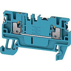 Through terminal block, push-in connection, 1.5 mm², 17.5 A, 6 kV, blue, 2674600000