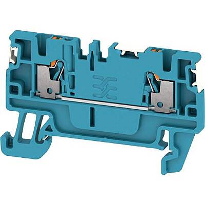 Through terminal block, push-in connection, 1.5 mm², 17.5 A, 6 kV, blue, 2674600000 - 1