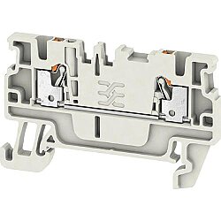 Through terminal block, push-in connection, 1.5 mm², 17.5 A, 6 kV, light gray, 2508220000