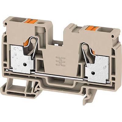 Through terminal block, push-in connection, 10 mm², 57 A, 8 kV, dark beige, 2490360000 - 1