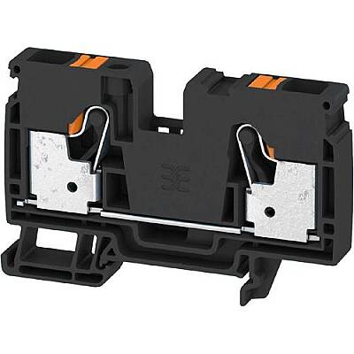 Through terminal block, push-in connection, 10 mm², 57 A, black, 2876670000 - 1