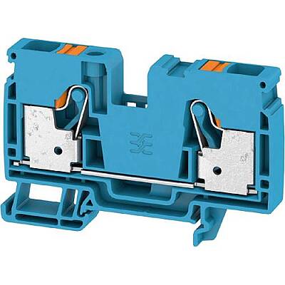 Through terminal block, push-in connection, 10 mm², 57 A, 8 kV, blue, 2490370000 - 1