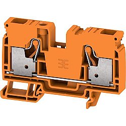 Through terminal block, push-in connection, 10 mm², 57 A, 8 kV, orange, 2697900000