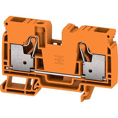 Through terminal block, push-in connection, 10 mm², 57 A, 8 kV, orange, 2697900000 - 1