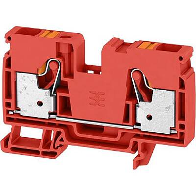 Through terminal block, push-in connection, 10 mm², 57 A, red, 2876660000 - 1