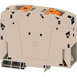 Through terminal block, push-in connection, 150 mm², 309 A, 8 kV, dark beige, 2728700000