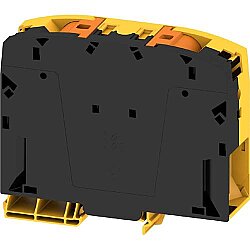 Through terminal block, push-in connection, 150 mm², 309 A, 8 kV, black/yellow, 2728720000