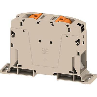 Through terminal block, push-in connection, 150 mm², 309 A, 8 kV, dark beige, 2728770000 - 1