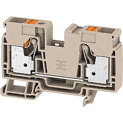 Through terminal block, push-in connection, 16 mm², 76 A, 8 kV, dark beige, 2494000000