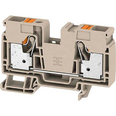 Through terminal block, push-in connection, 16 mm², 76 A, 8 kV, dark beige, 2494000000 - 1