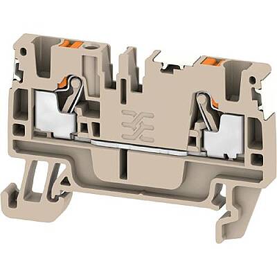 Through terminal block, push-in connection, 2.5 mm², 24 A, 8 kV, dark beige, 2674690000 - 1