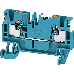 Through terminal block, push-in connection, 2.5 mm², 24 A, 8 kV, blue, 2674700000