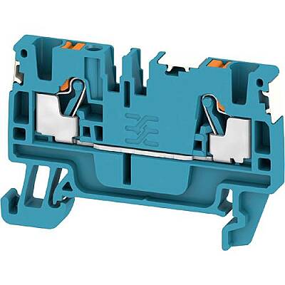 Through terminal block, push-in connection, 2.5 mm², 24 A, 8 kV, blue, 2674700000 - 1