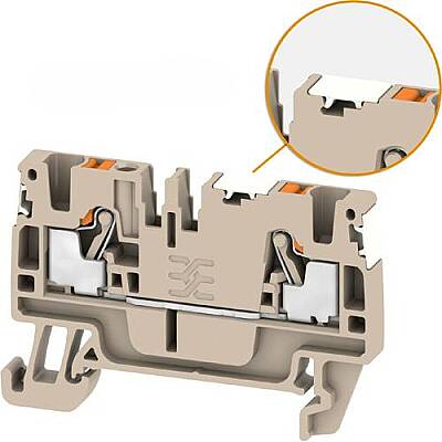 Through terminal block, push-in connection, 2.5 mm², 24 A, 8 kV, blue, 2674700000 - 2
