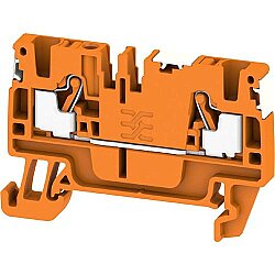 Through terminal block, push-in connection, 2.5 mm², 24 A, 8 kV, orange, 2799150000