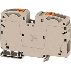 Through terminal block, push-in connection, 35 mm², 1 pole, 125 A, 8 kV, dark beige, 2551510000